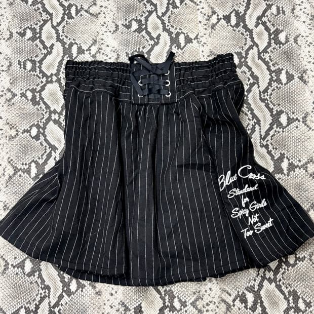 “Vintage” Stripe Lace Detail Skirts