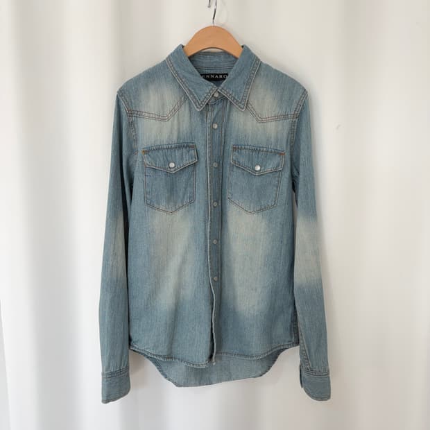 GENNARO denim western shirt 