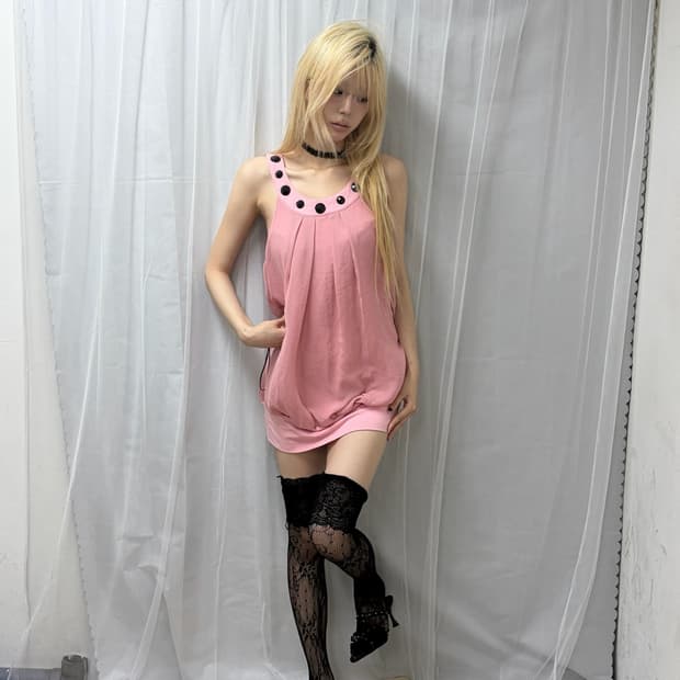 [Innocent]Black Jewel Balloon Dress