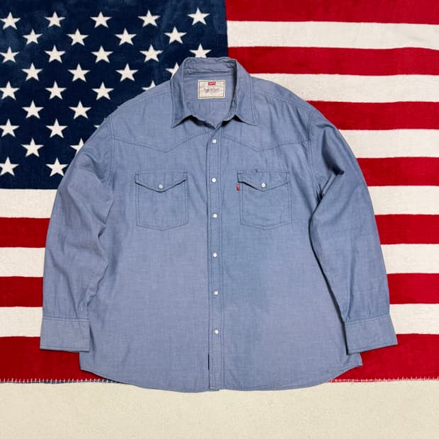리바이스 샴브레이 웨스턴셔츠 XL Levi‘s western shirt 