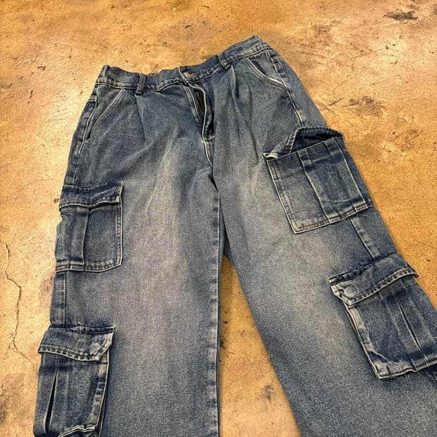 [정품/L] 엑스톤즈 청바지 카고 바지 데님 팬츠