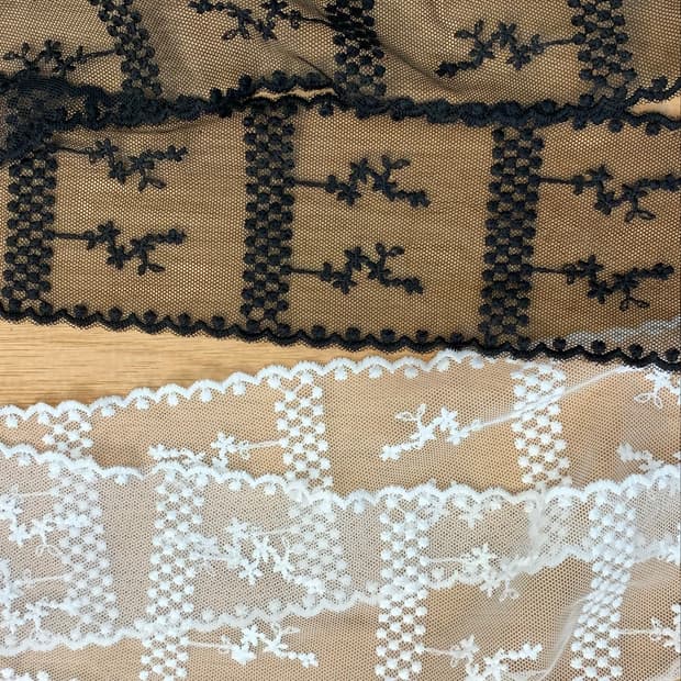 lace long scarf (white)