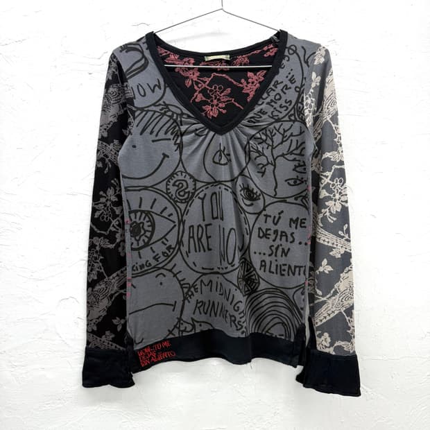 desigual 그래픽 롱슬리브