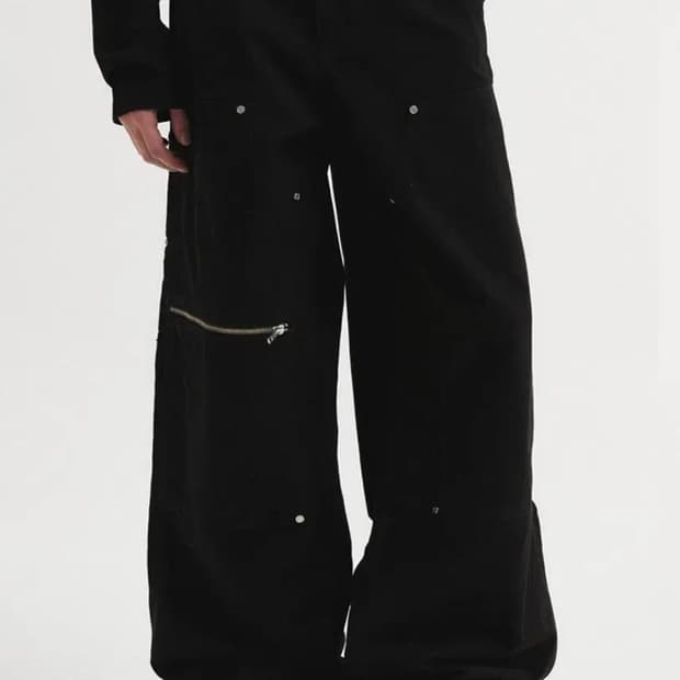 DNSR 카펜터 팬츠 바지 블랙 L