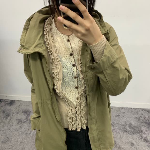 Diavel 프릴 골지 가디건