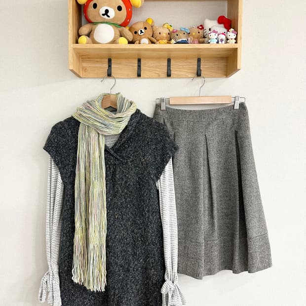 jpn 하구미 스즈코 너드 모리걸 히피 레이어드 코디세트