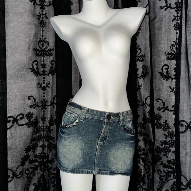 #parkgirl rock chic denim skirt