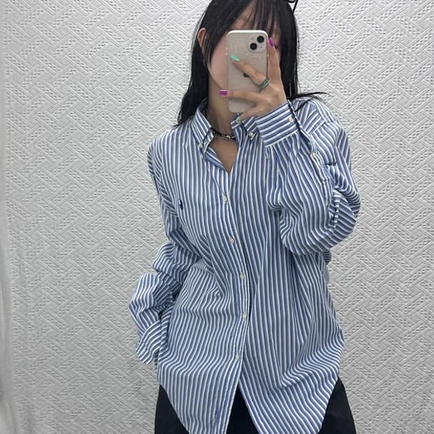 폴로 랄프로렌 캐주얼 베이직 스트라이프 셔츠 110 C06947