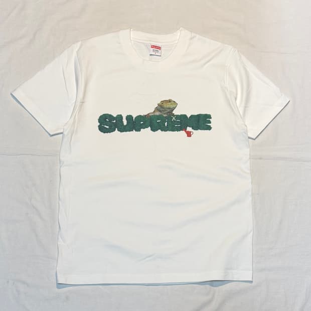 슈프림 20ss 리자드 반팔 티셔츠 화이트