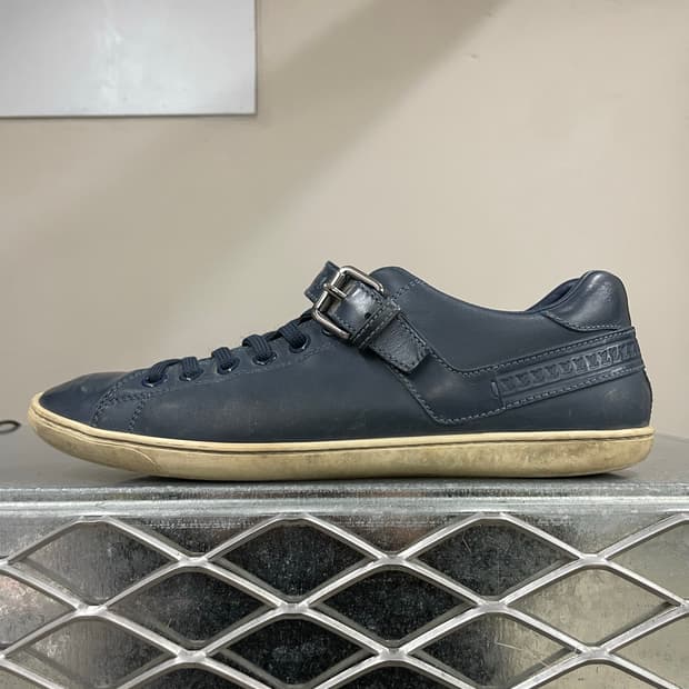 루이비통 레이스업 블루 레더 스니커즈 7.5 (gr-4679)