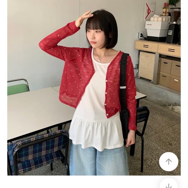 BAON(바온) 화이트 프릴 레이어드 미니원피스