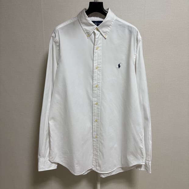 폴로 랄프로렌 클래식핏 코튼 셔츠 / 화이트, L