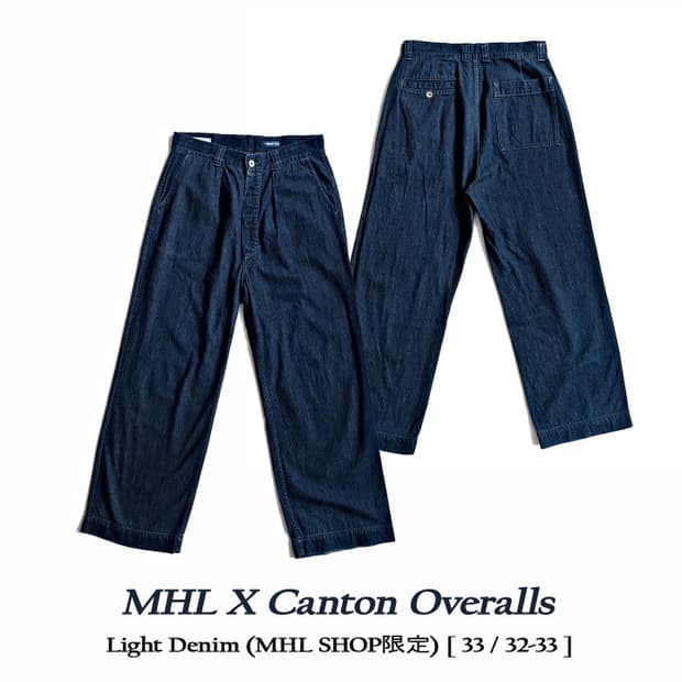 MHL X CANTON 라이트 데님 팬츠 33사이즈 