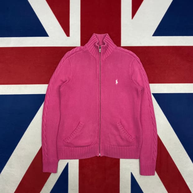 폴로 니트 집업 여성 L