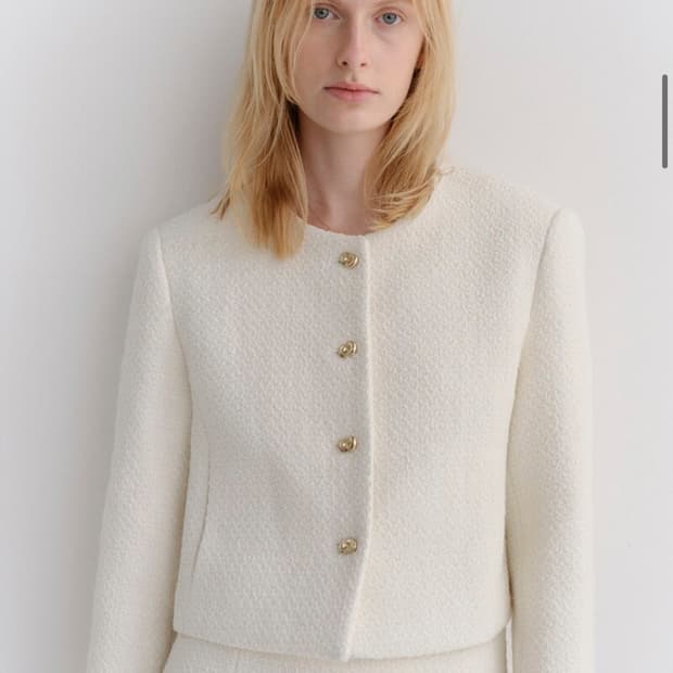 아르카익 concept tweed jacket_ivory M