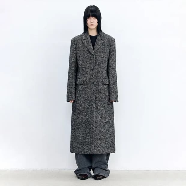 인사일런스 우먼 울 싱글 맥시 코트 MULTI 