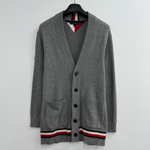 90 타미힐피거 남자 루즈핏 울 니트 가디건