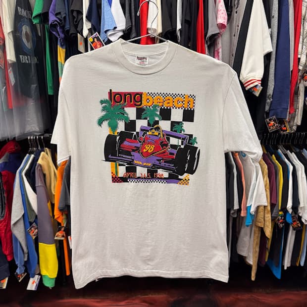 1998년 빈티지 싱글 스티치 Long Beach F1 티셔츠