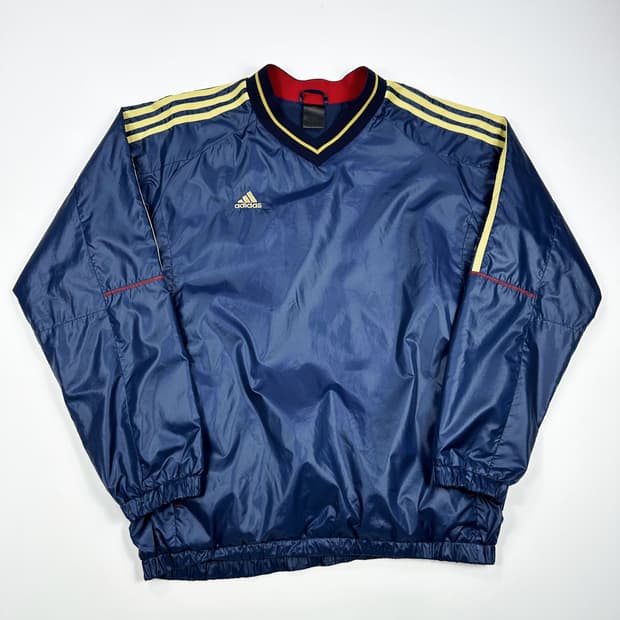 아디다스 올드스쿨 빅로고 오버핏 우븐 웜업 네이비 XL