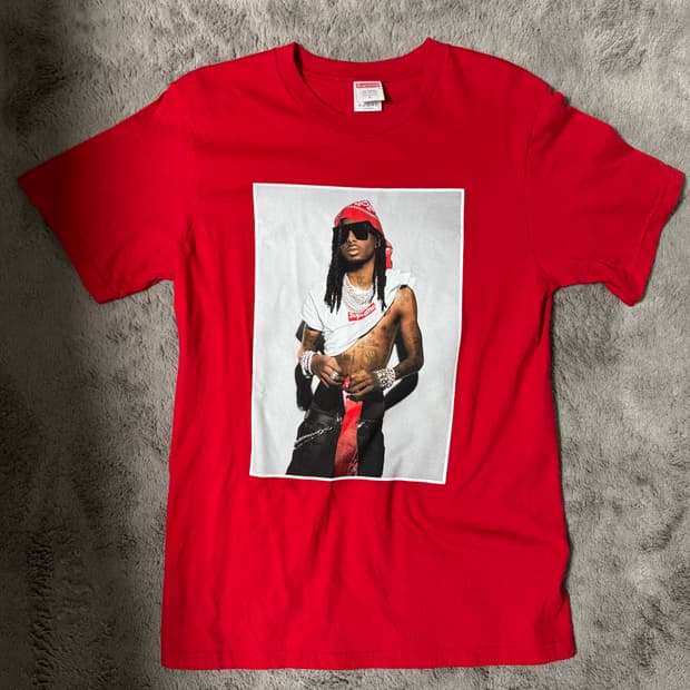 플레이보이 카티 X 슈프림 반팔 레드 S사이즈