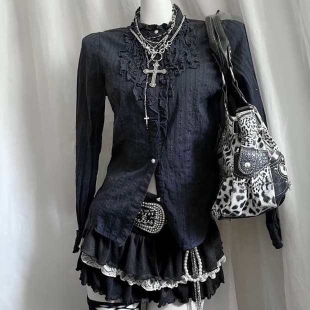 러플 블라우스 공겜여주