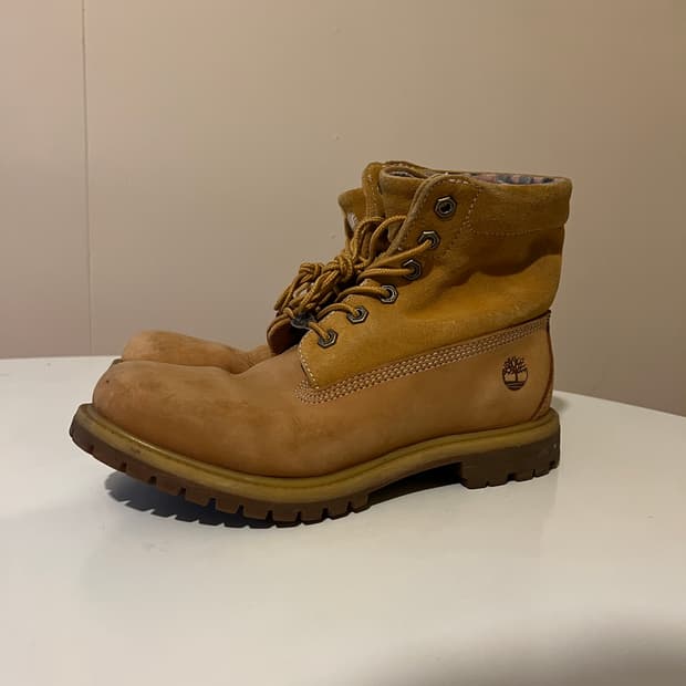 팀버랜드 롤탑 스웨이드 핑크 카모