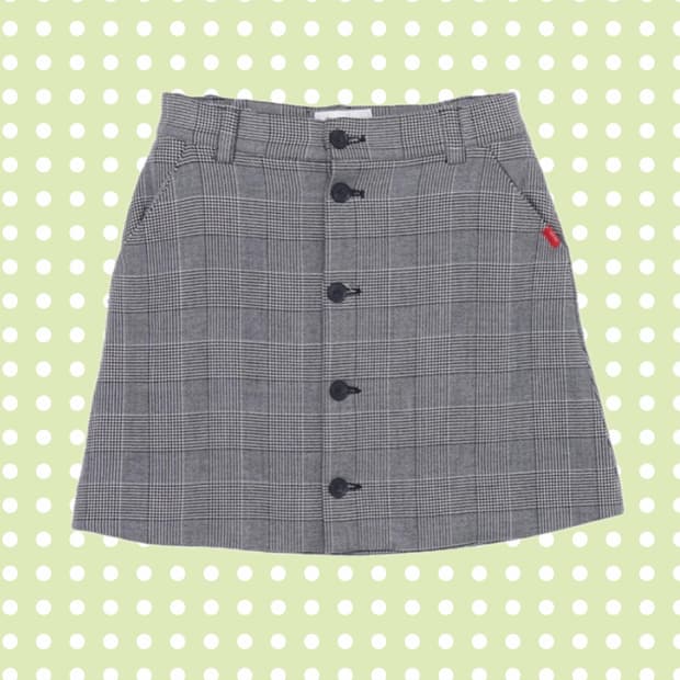 키르시 체크 미니스커트