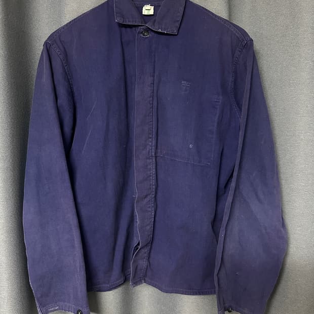 vintage faded french work jacket