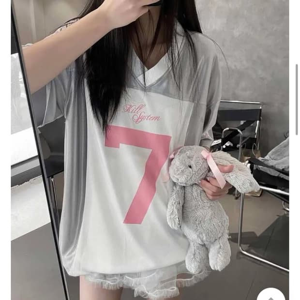 🩷7 스포티 져지반팔🩷