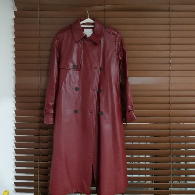 페이크 레더 자켓