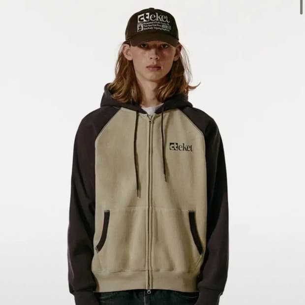 [L]테켓 플랜 후드집업 브라운