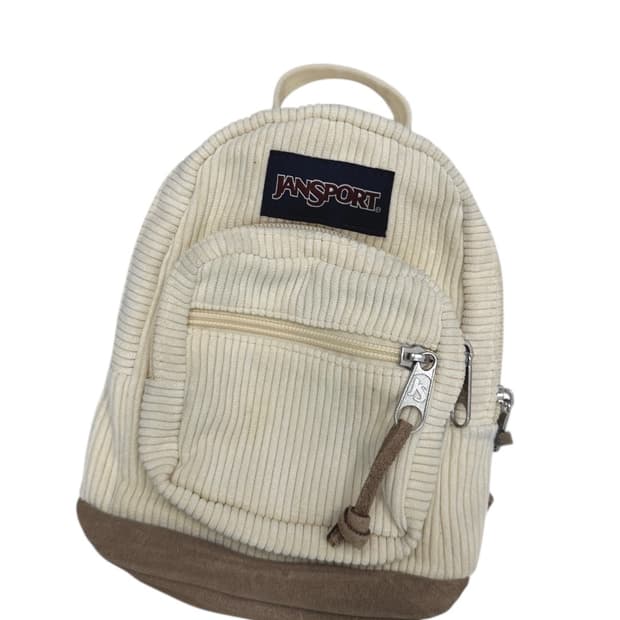 잔스포츠 미니백팩  코듀로이 아이보리