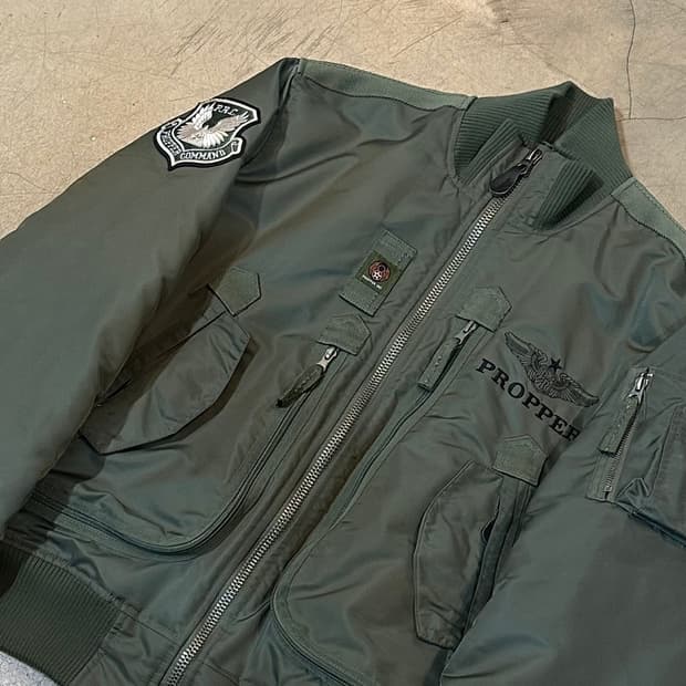 L 프로퍼 INC 항공 MA-1 봄버 자켓 