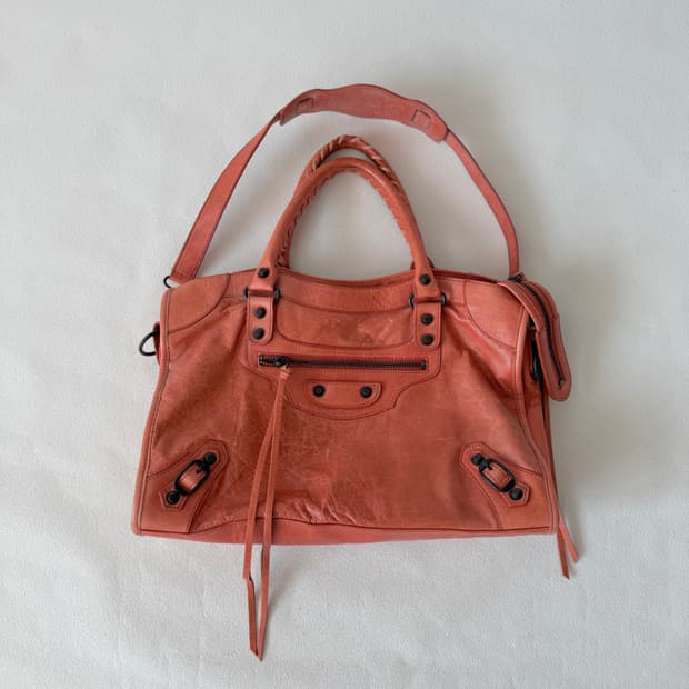 Pre owned 레더 숄더백