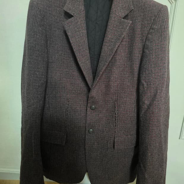 타임옴므 체크 블레이저 자켓