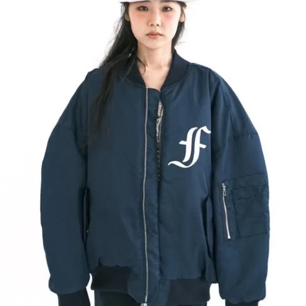 샵페어리 봄버자켓 네이비