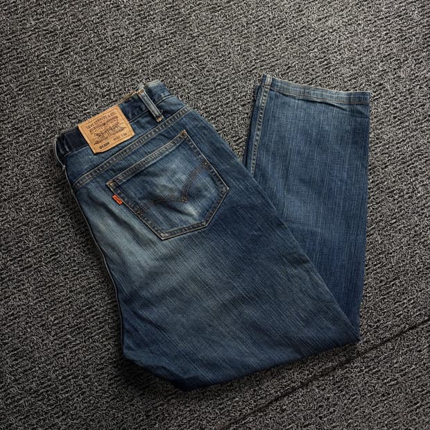 리바이스 오렌지탭 og  220 워싱 데님 팬츠 1493