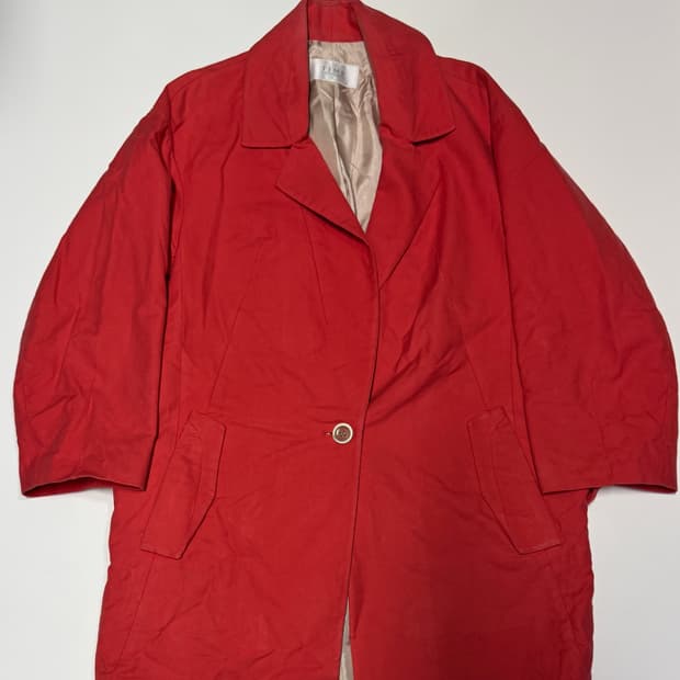 여성 한섬 타임 Time 이태리 원 버튼 롱 자켓