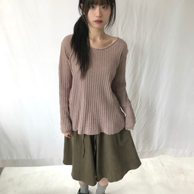 SM2 빈티지 핑크 레이스 티