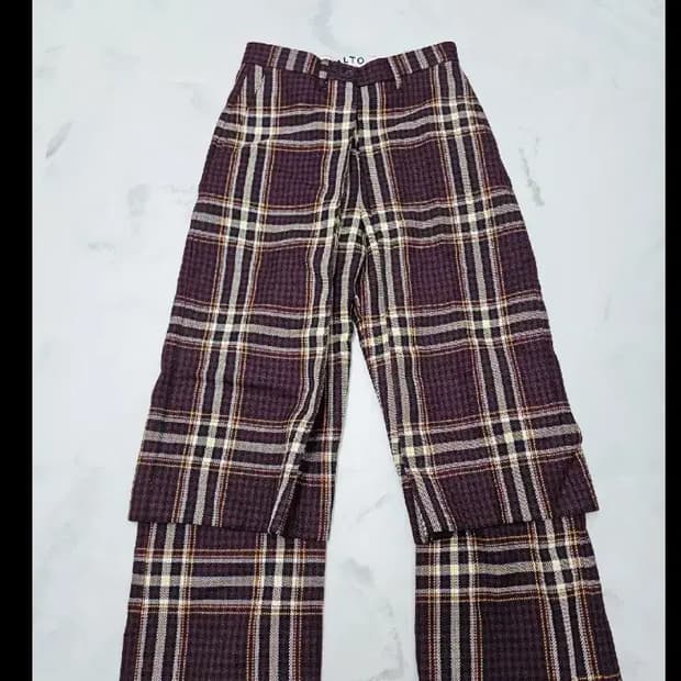 Aalto 알토 체크 와이드 팬츠 36