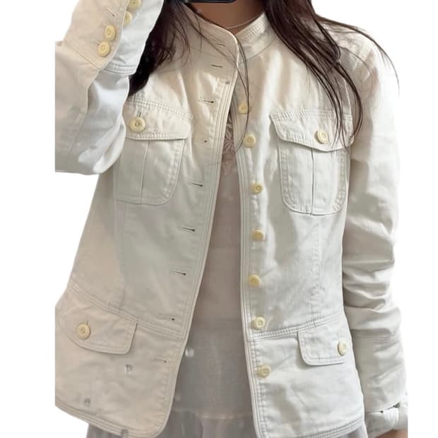 빈티지 차이나카라 버튼 자켓