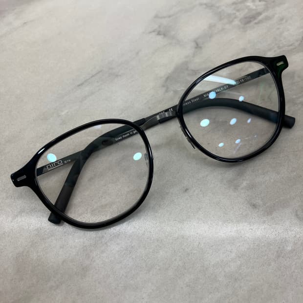 니로 NIRO 실버 블랙 솔텍스 라운드 메탈테 안경