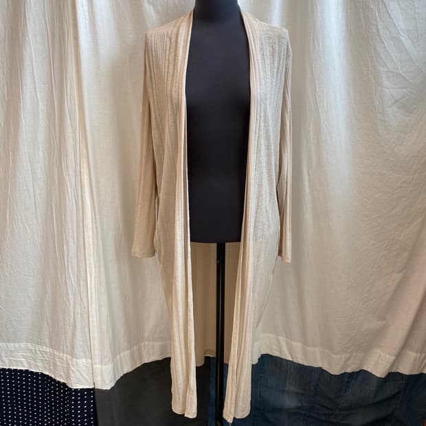 베이지 롱시스루가디건(L)
