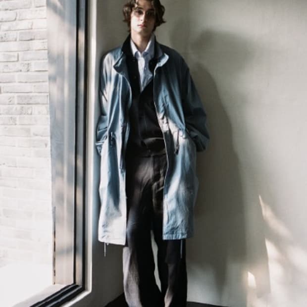 [1]Washed cotton mods parka blue