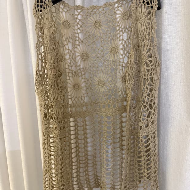 빈티지 레이스 나시 조끼