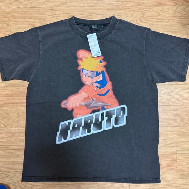 나루토 피그먼트 티셔츠 라지 새상품