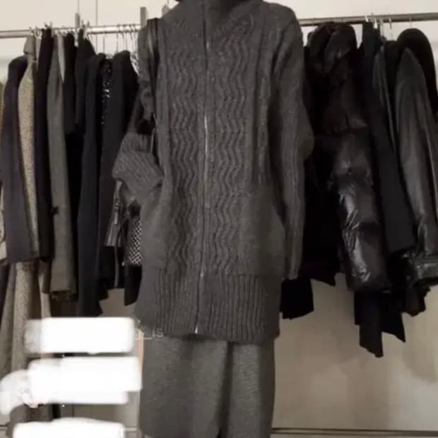 Ayadz 빈티지 이태리 울 하이넥 가디건