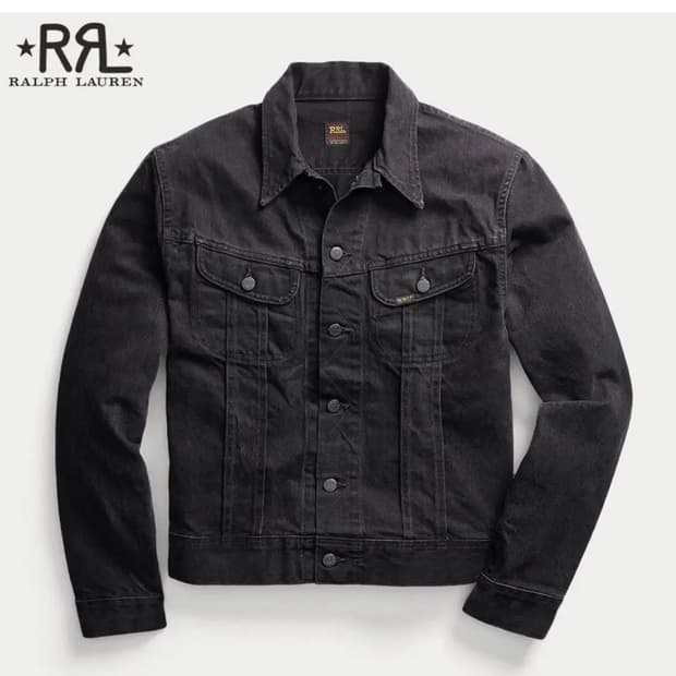 rrl 블랙 데님  트러커 자켓  lot271