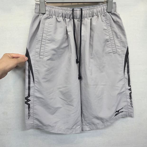 미즈노 일본판 라이트그레이 우븐 반바지 xl