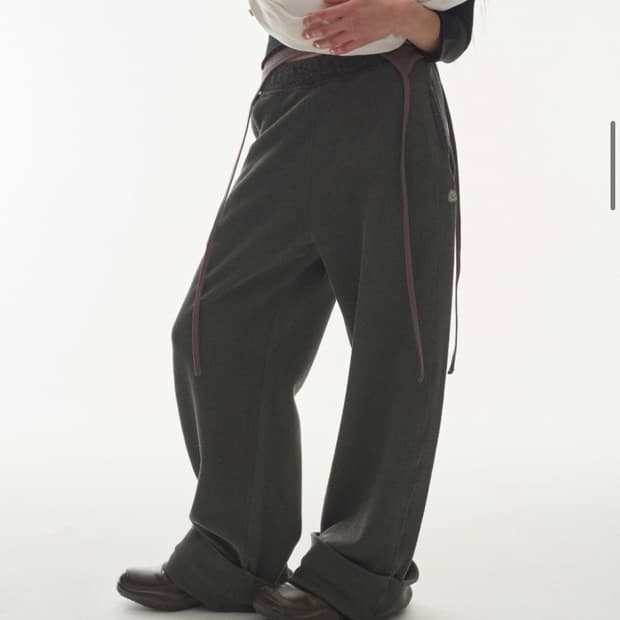 코이세이오 RIBBED BAND PANTS CHARCOAL
